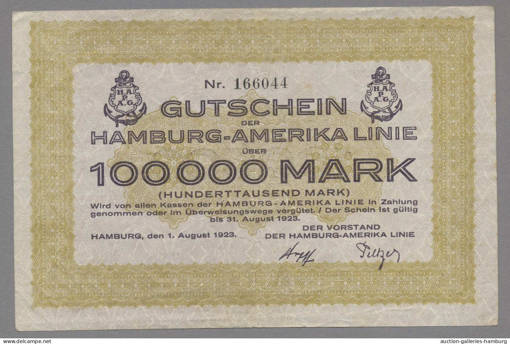 Deutschland - Notgeld - Hamburg: 1923, Partie Von 8 Verschiedenen Notgeldscheine - [11] Emissions Locales