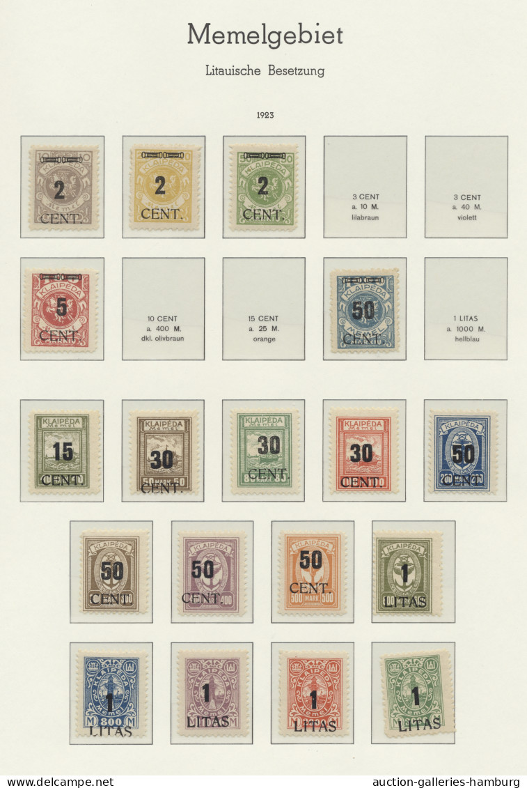 Liquidationsposten: Memel: 1920-1939, Interessante Sammlung In Allen Erhaltungsa - Stamp Boxes