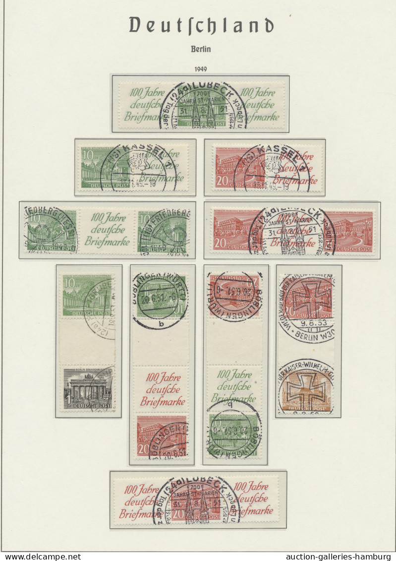 Liquidationsposten: Berlin - Zusammendrucke: 1949-1990, Jeweils Gestempelte Und - Stamp Boxes