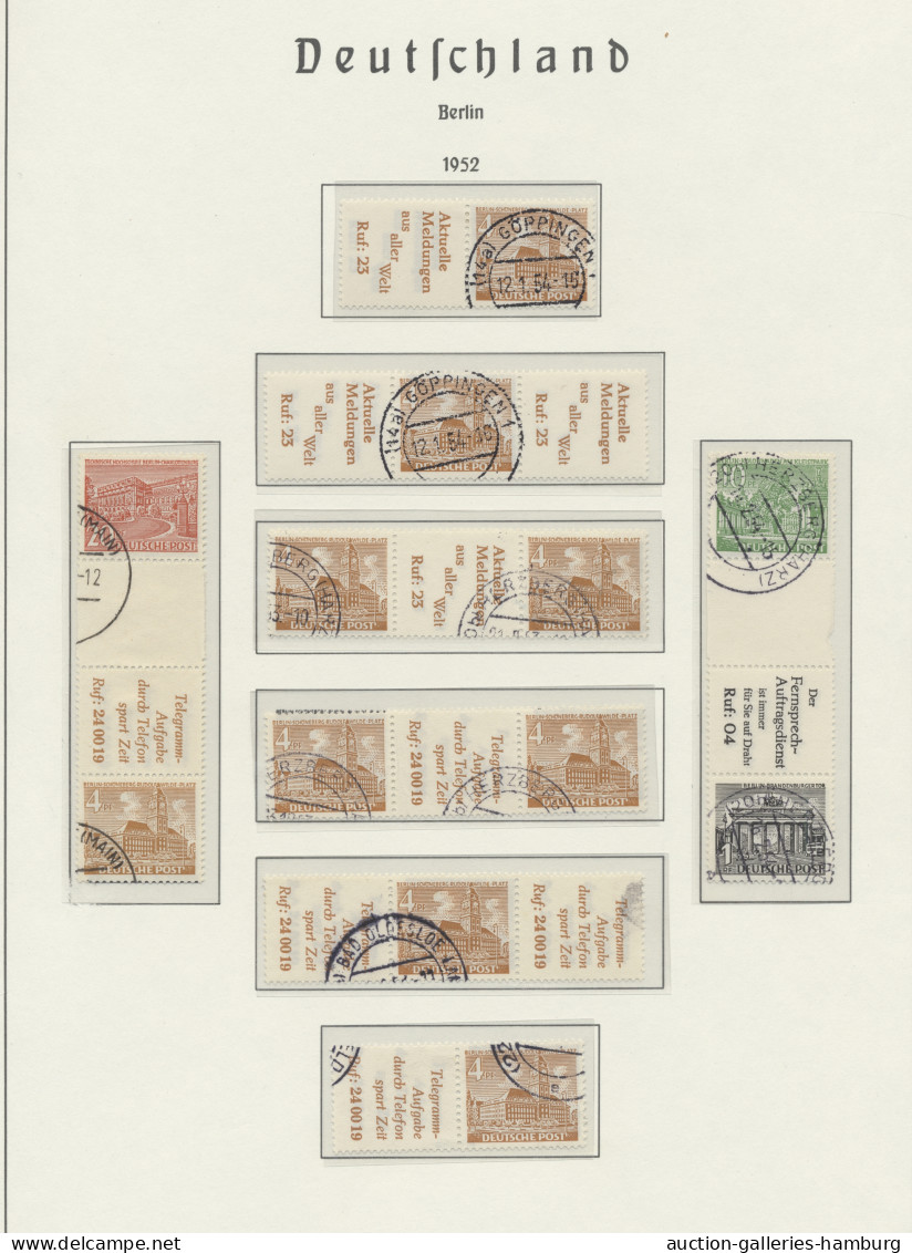 Liquidationsposten: Berlin - Zusammendrucke: 1949-1990, Jeweils Gestempelte Und - Stamp Boxes