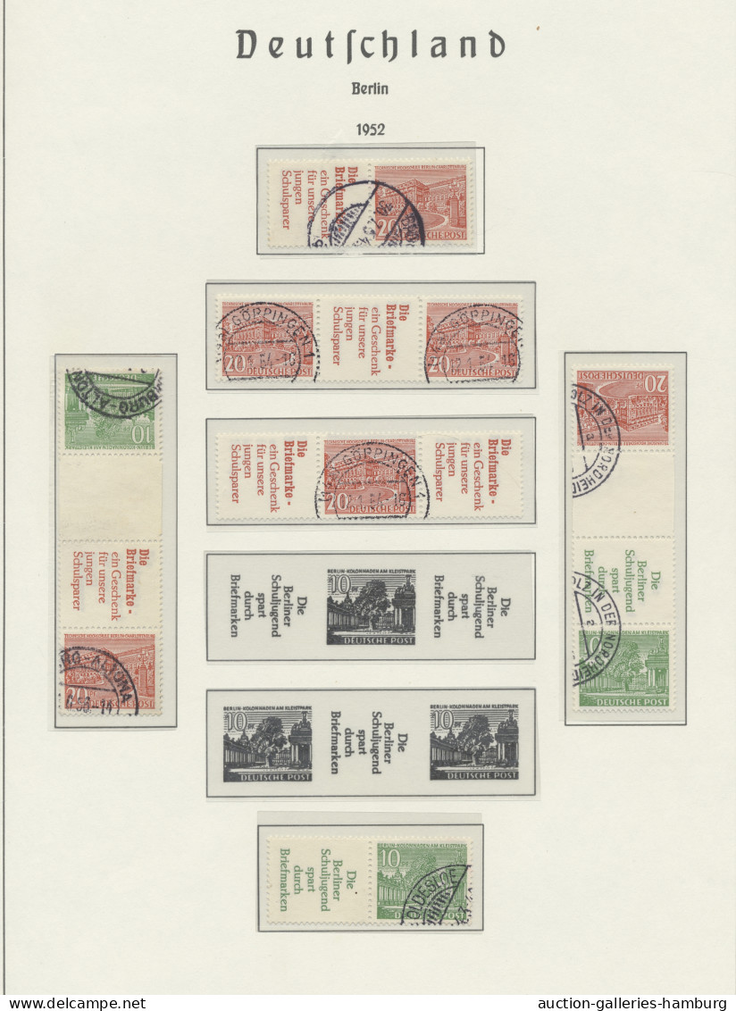 Liquidationsposten: Berlin - Zusammendrucke: 1949-1990, Jeweils Gestempelte Und - Stamp Boxes