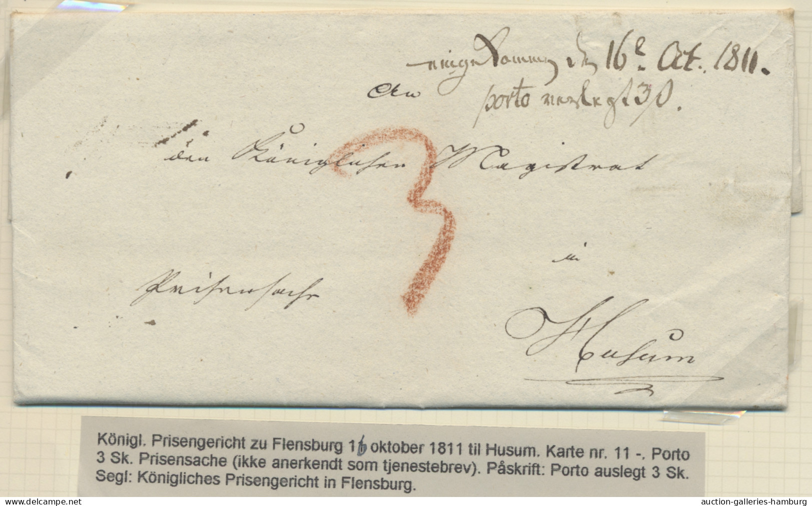 Schleswig-Holstein - Vorphilatelie: 1800-1815, Dänische Militärpost, Eine Mit De - Prephilately