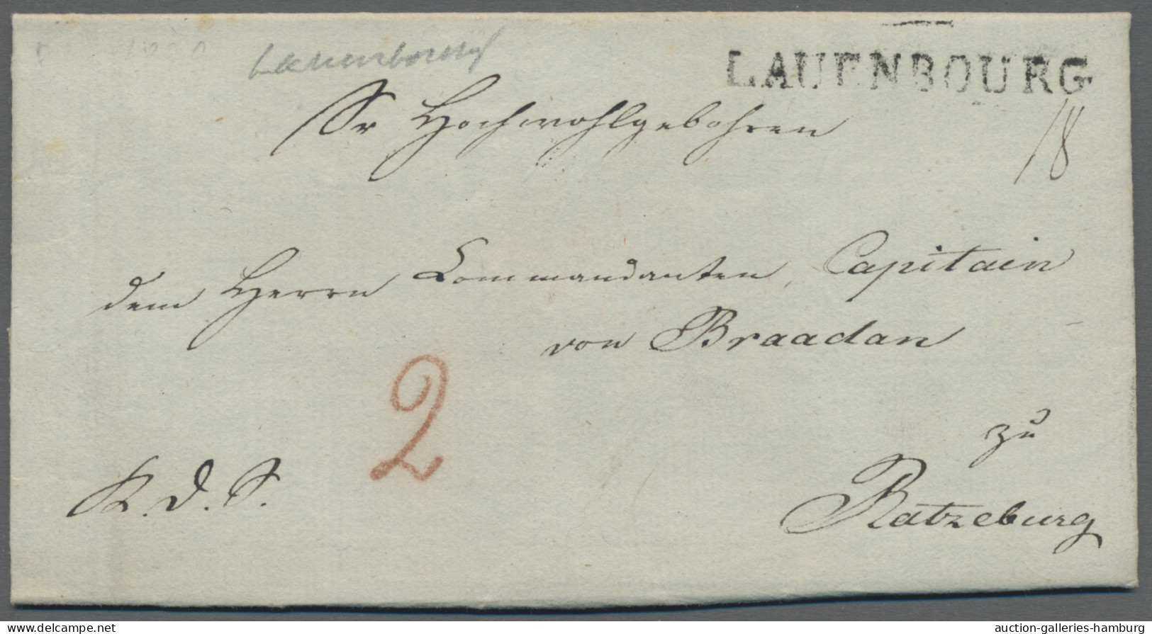 Schleswig-Holstein - Vorphilatelie: 1818-1845, Dänische Militärpost, Eine Mit De - Prephilately