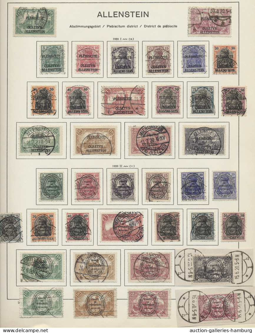 Deutsches Reich - Nebengebiete: 1897/1920 Sehr Interessante Sammlung Mit Allenst - Collections