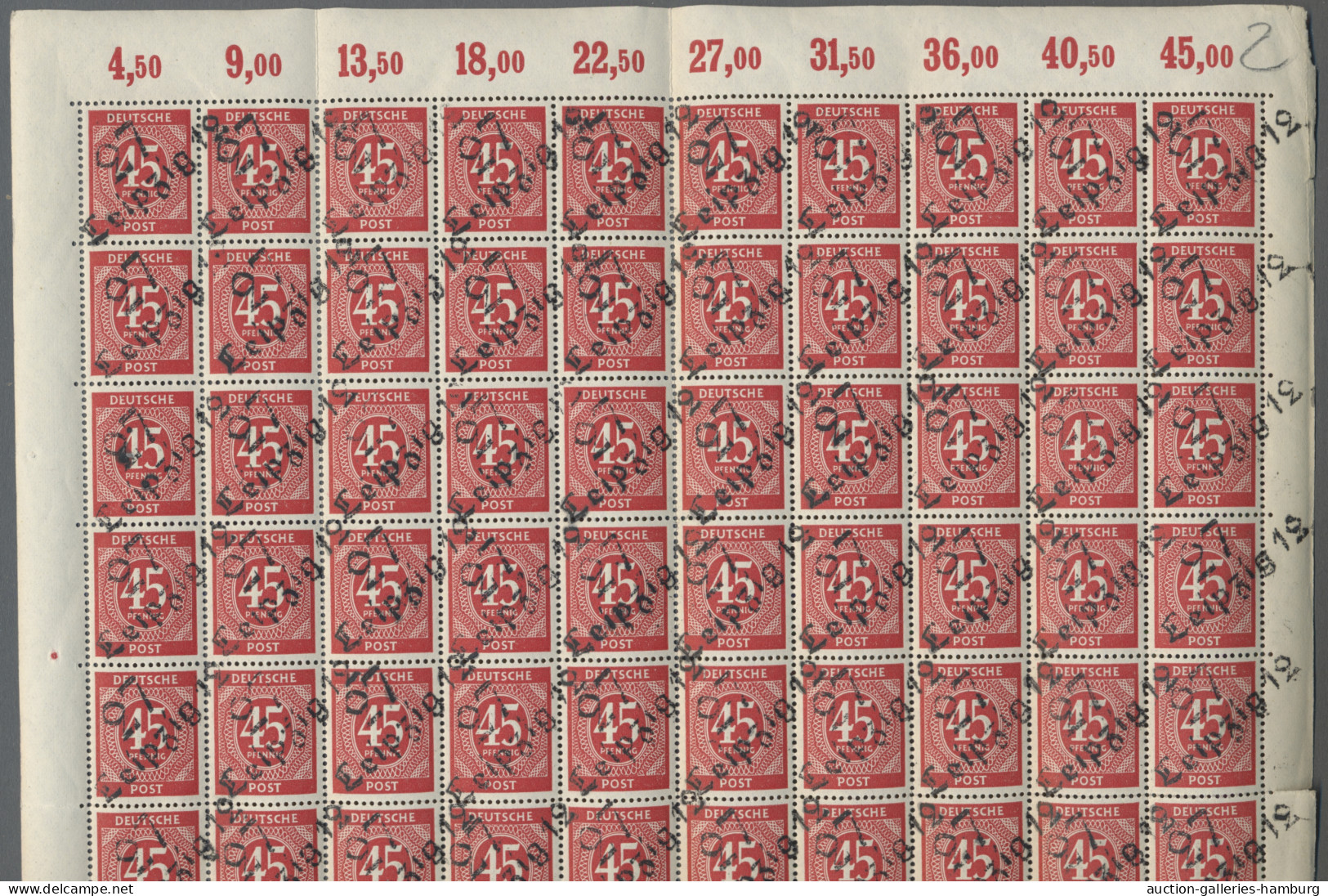 Sowj. Zone - Bezirkshandstempel: 1948, riesengroßer Posten, offenbar aus dem Nac