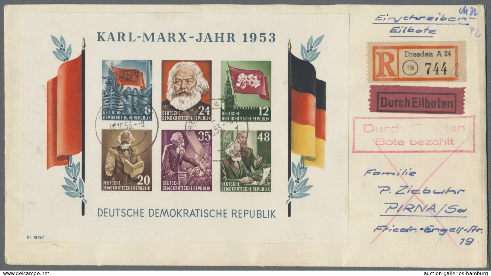 DDR: 1949-1990, getrennt postfrisch und gestempelt geführte Sammlung, ein echtes