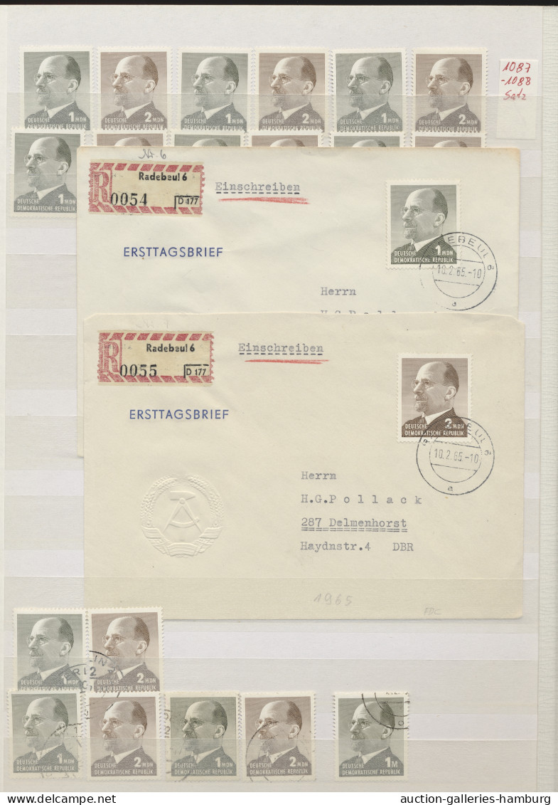 DDR: 1961-1970, Postfrische Und Gestempelte Spezialsammlung Der Ulbricht-Dauerse - Collections