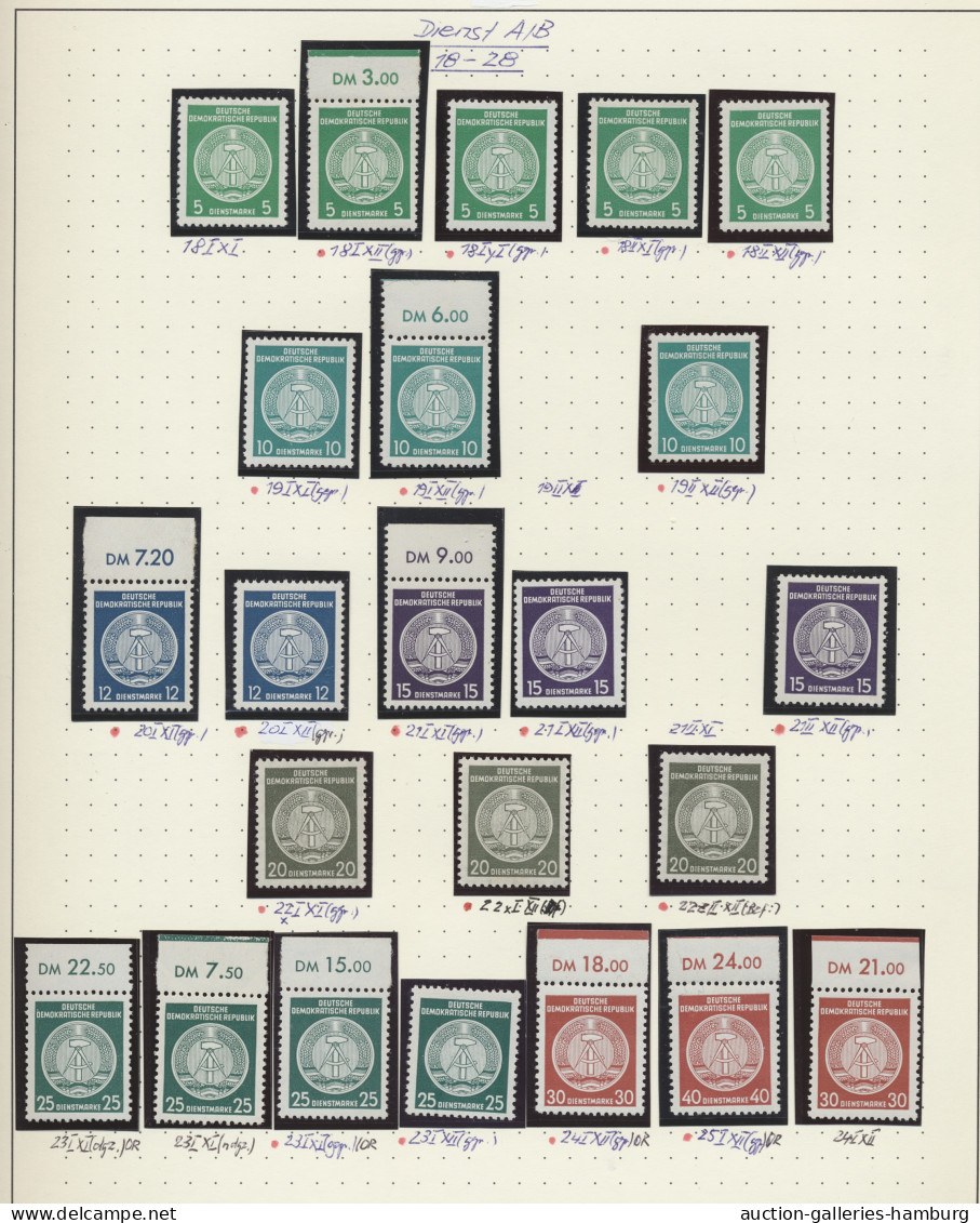 DDR - Dienstmarken: 1954-1966, Etwas Spezialisierte Und Reichhaltige Sammlung Au - Otros & Sin Clasificación