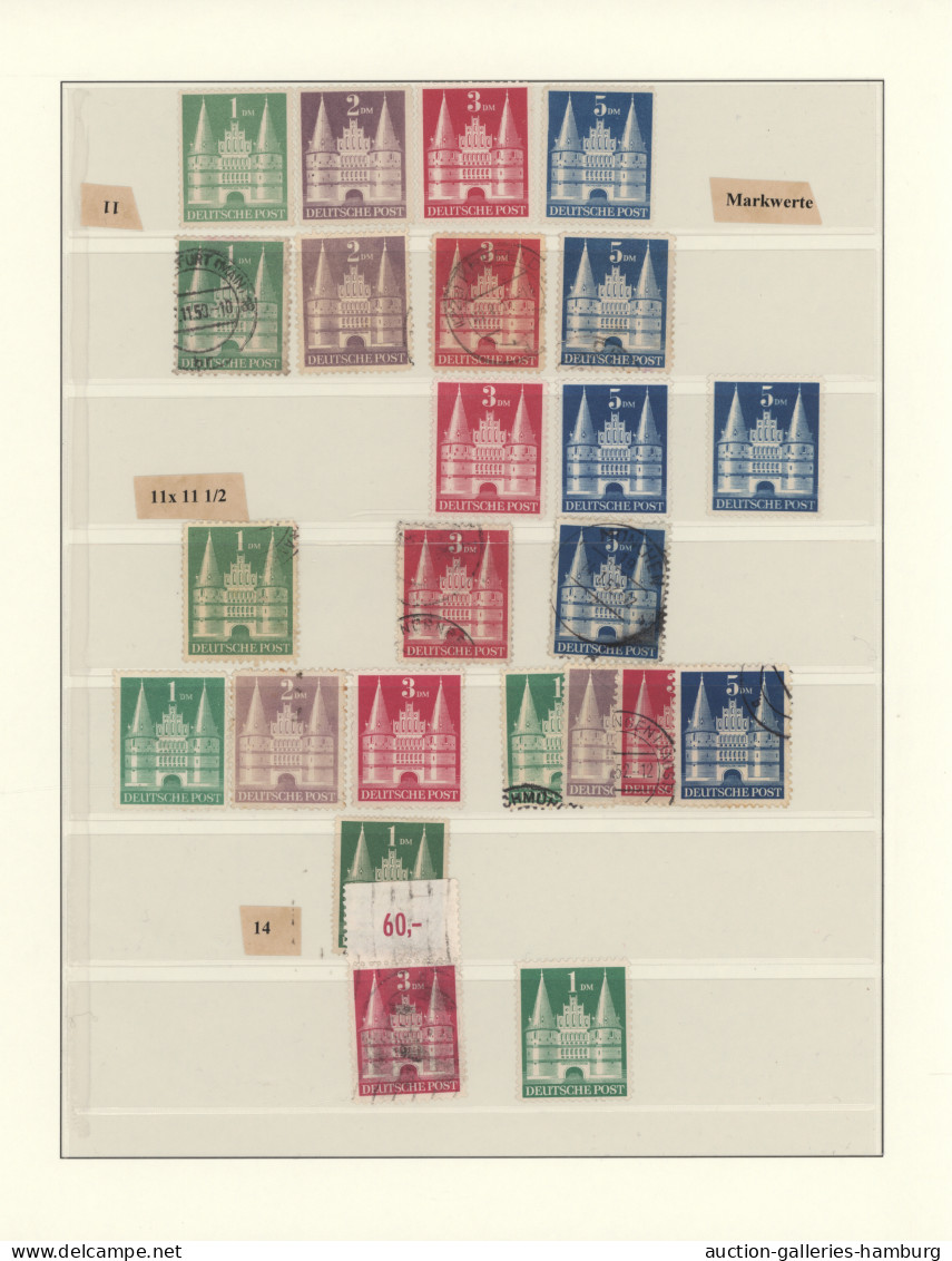 Bizone: 1948/1952, BAUTEN, umfangreicher Spezial-Sammlungsbestand in zwei Ringbi