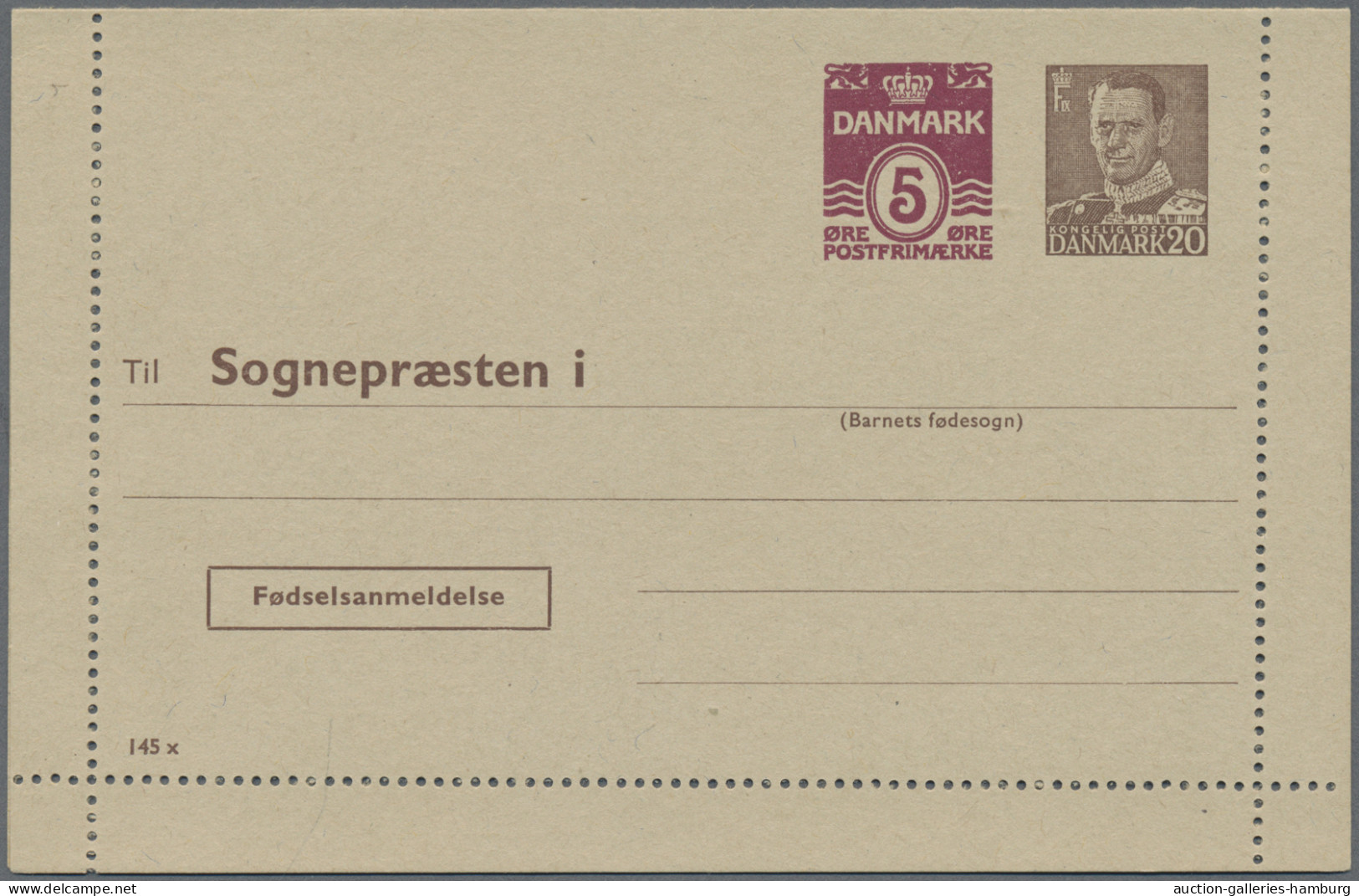 Denmark - Postal Stationery: 1953/1965, Letter Cards For Population Register, Lo - Postal Stationery