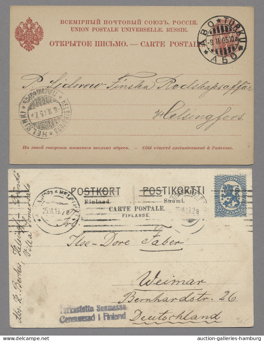 Finland - Postal Stationery: 1904-17, 20 Russian Postal Stationery Cards With Ca - Entiers Postaux