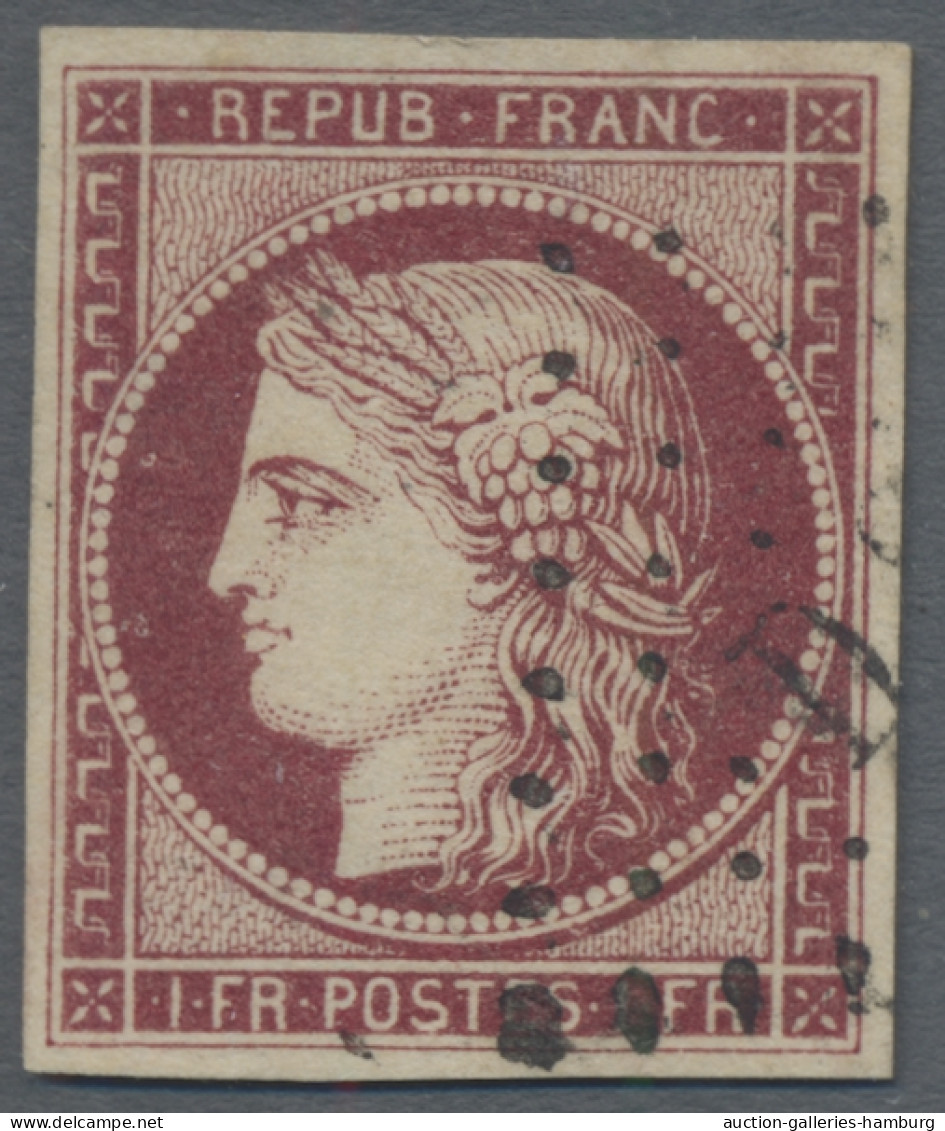 France: 1849-1937, Gut Bestückte Und Teils Spezialisierte Sammlung In Unterschie - Collections