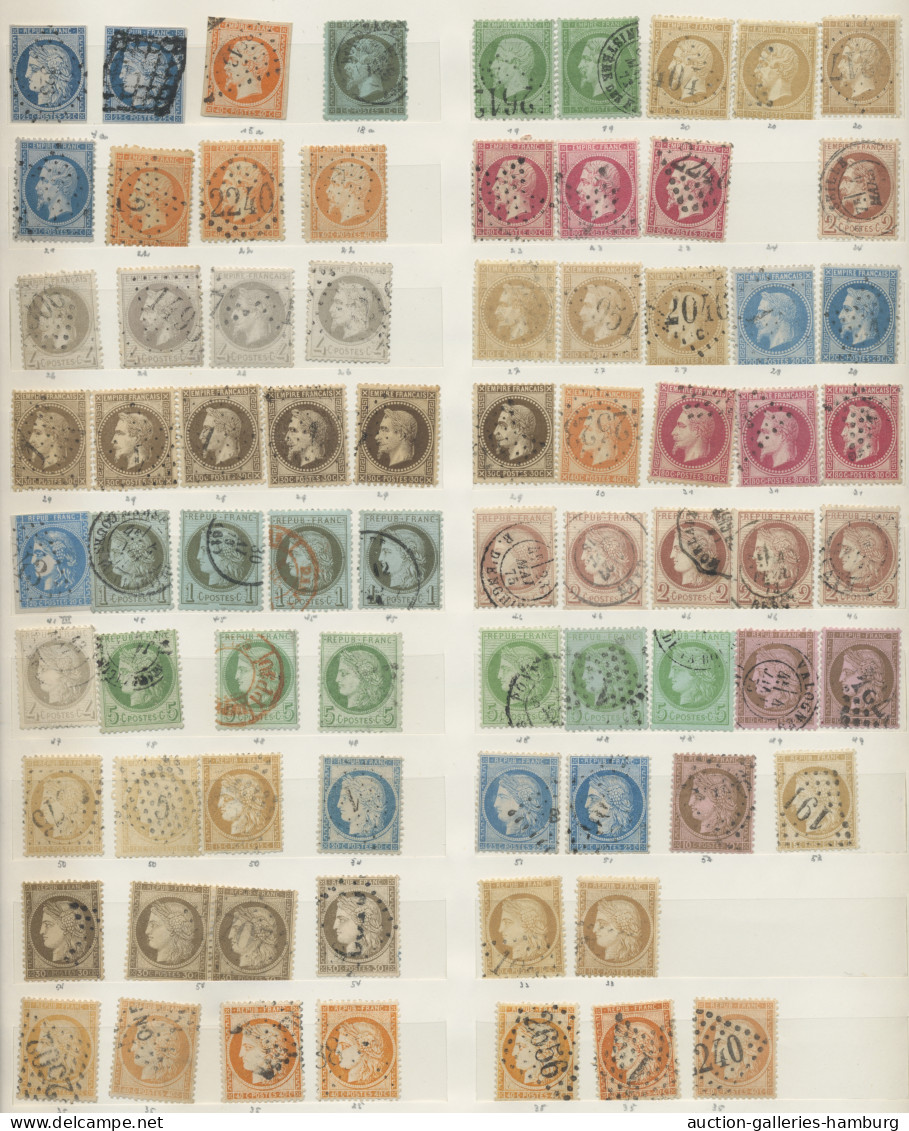 France: 1849-1937, gut bestückte und teils spezialisierte Sammlung in unterschie