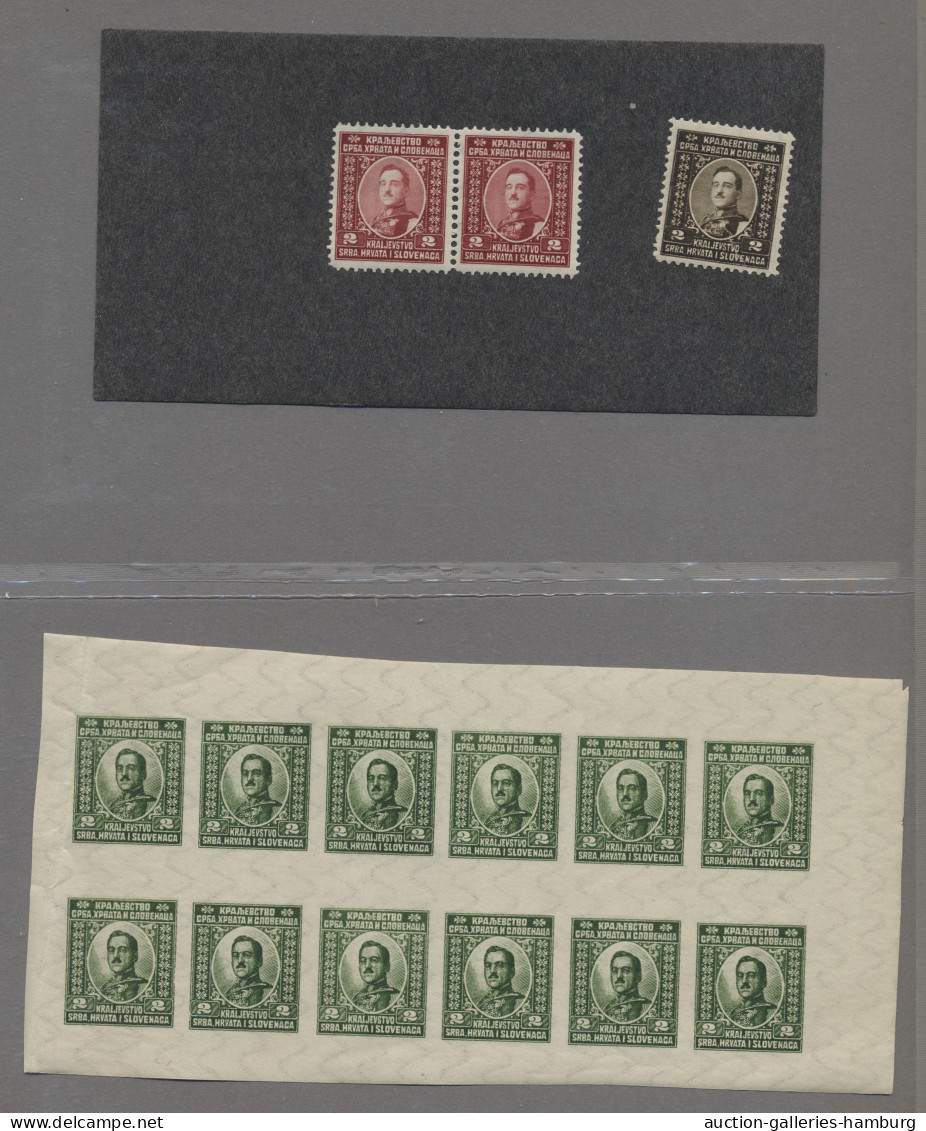 Yugoslavia: 1921-24, Essais, Approximately 350 Items, Many Different Colours, Al - Neufs