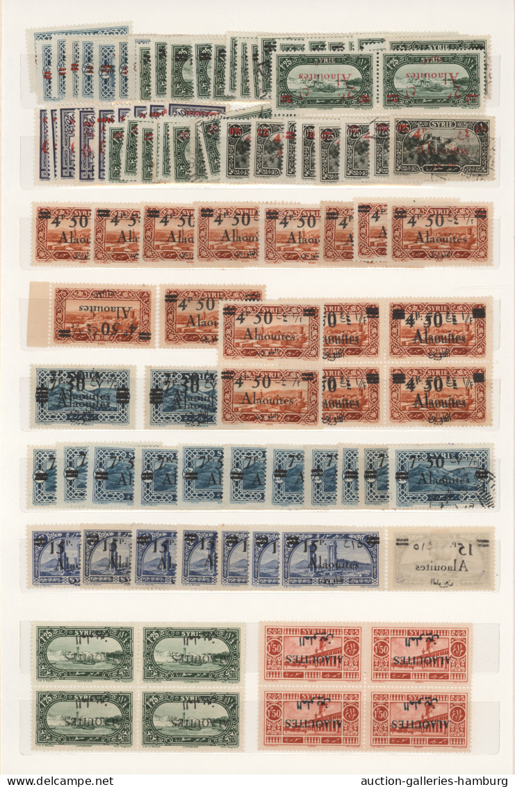 Alaouites: 1925/1930, almost exclusively mint balance of more than 800 stamps (i