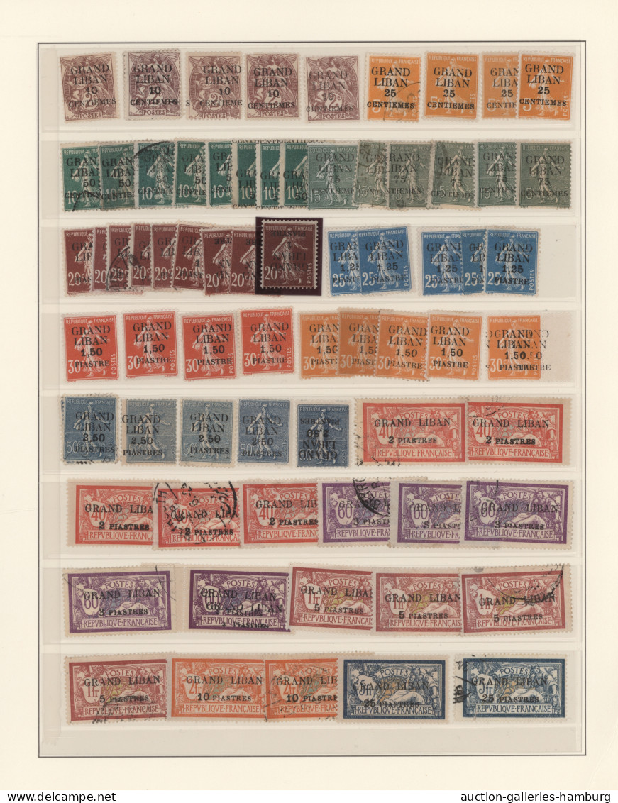 Lebanon: 1924/1930, OVERPRINTS, Almost Exclusively Mint Collection Of More Than - Liban