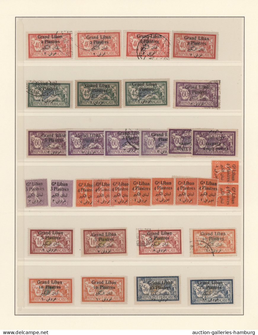 Lebanon: 1924/1930, OVERPRINTS, almost exclusively mint collection of more than