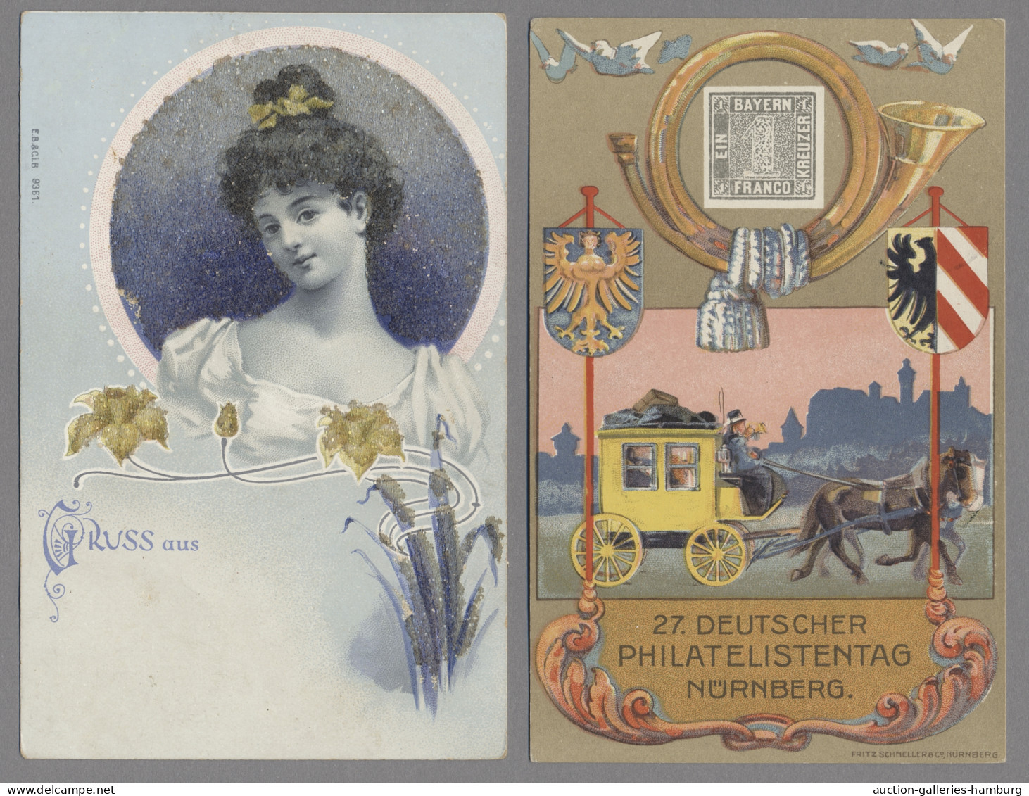 Ansichtskarten: 1897-1963, Partie von etwa 350 Ansichtskarten mit u.a. Deutschla