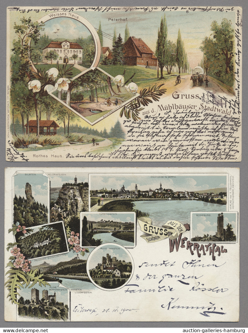 Ansichtskarten: 1896-1953. Partie Von 40 Ansichtskarten Mit U.a. Deutschland Ab - 500 Postcards Min.