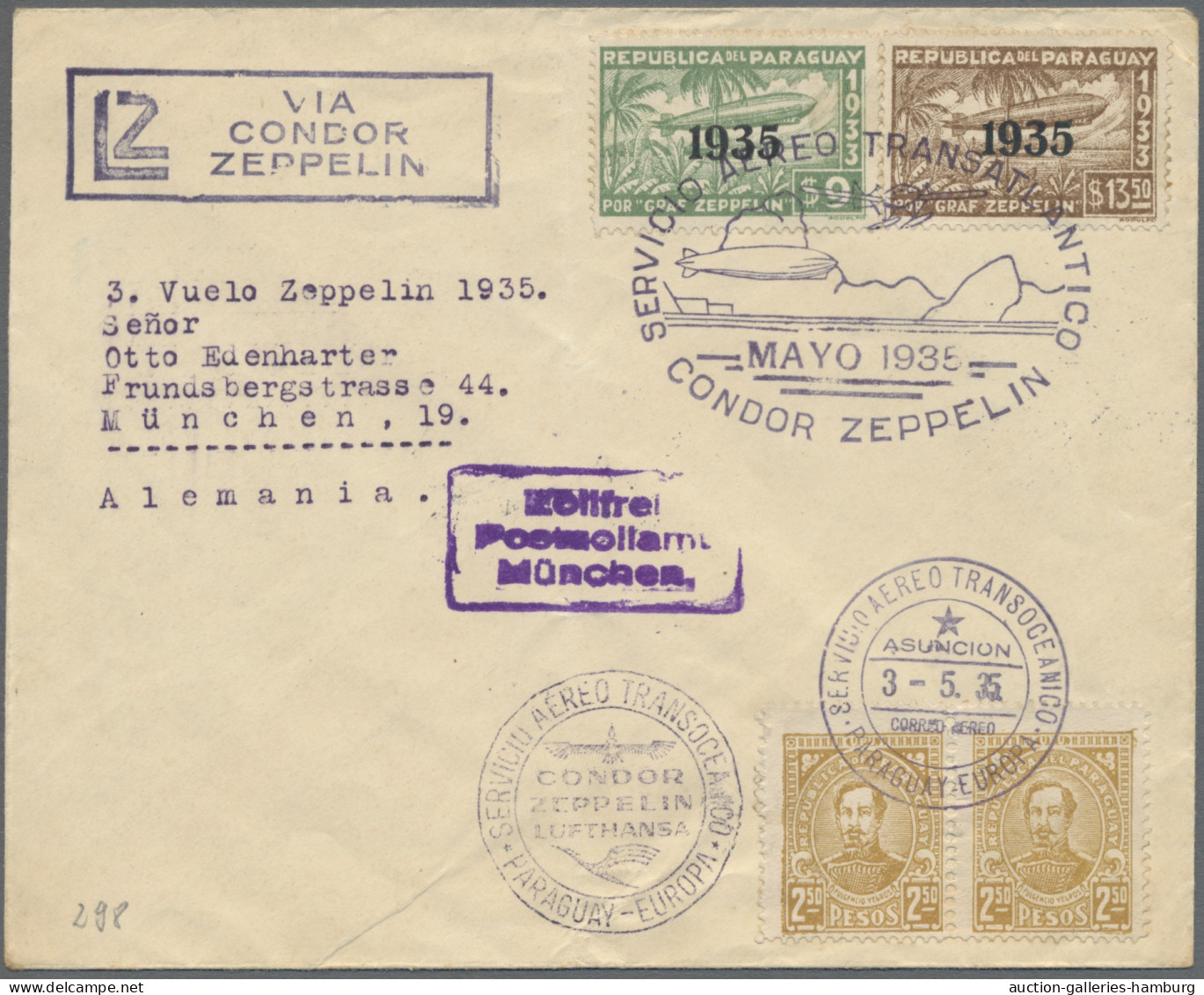 Thematics: zeppelin: 1930-1938, Sammlung der Zeppelinmotive der 1930er Jahre in