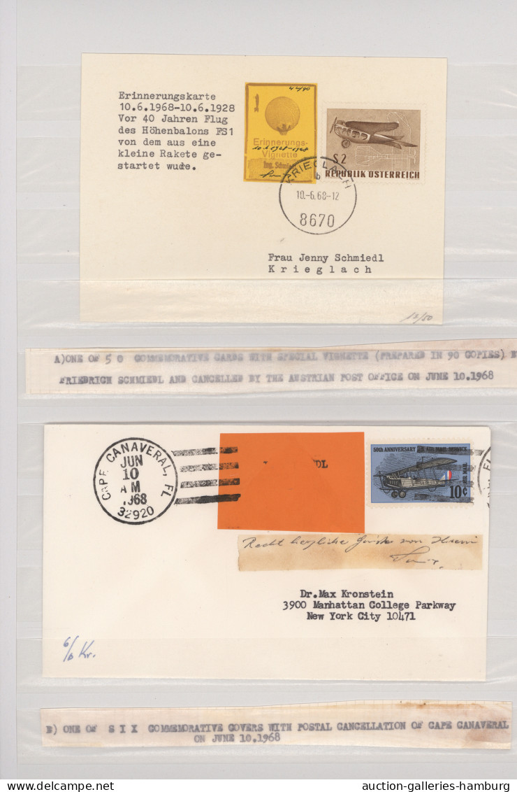 Rocket Mail: 1951/1979, ROCKET FLIGHTS/SCHMIEDL, collection of 37 covers/cards,
