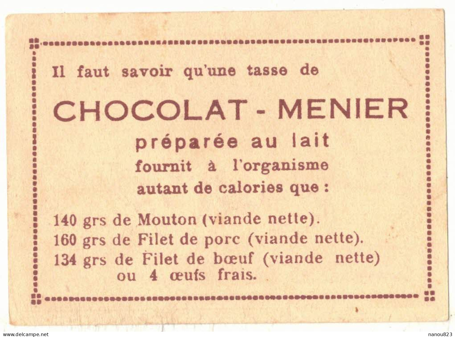 IMAGE CHROMO CHOCOLAT MENIER LAIT N° 441 PARIS L'ARC DE TRIOMPHE DE L'ETOILE MONUMENT - Menier