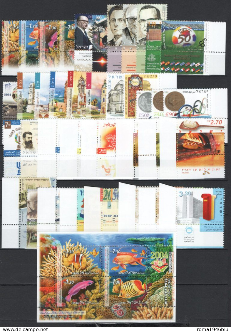 Israele 2004 Annata Completa Con Appendice / Complete Year Set With Tab **/MNH VF - Komplette Jahrgänge