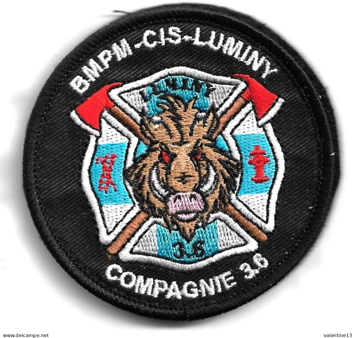 Ecusson BATAILLON DE MARINS POMPIERS DE MARSEILLE CIS LUMINY - Brandweer