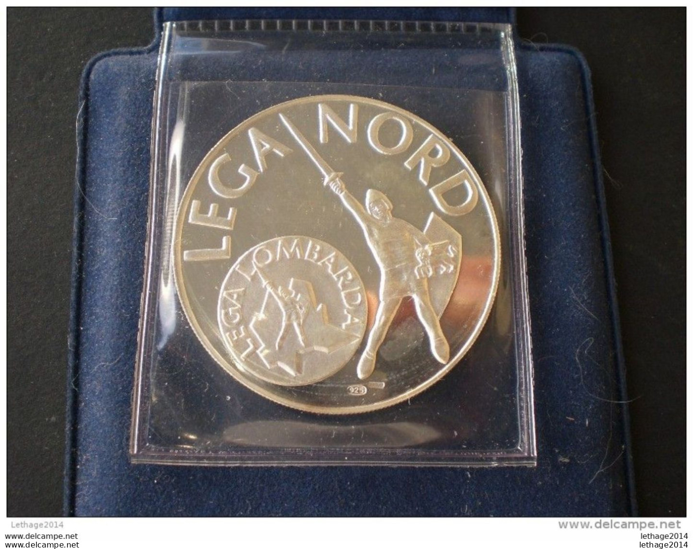 MONETA SILVER COIN 1992 ELEZIONI POLITICHE  LEGA NORD UMBERTO BOSSI ORIGINALE EDIZIONE LIMITATA 22 GRAMMI FDC - Gedenkmünzen