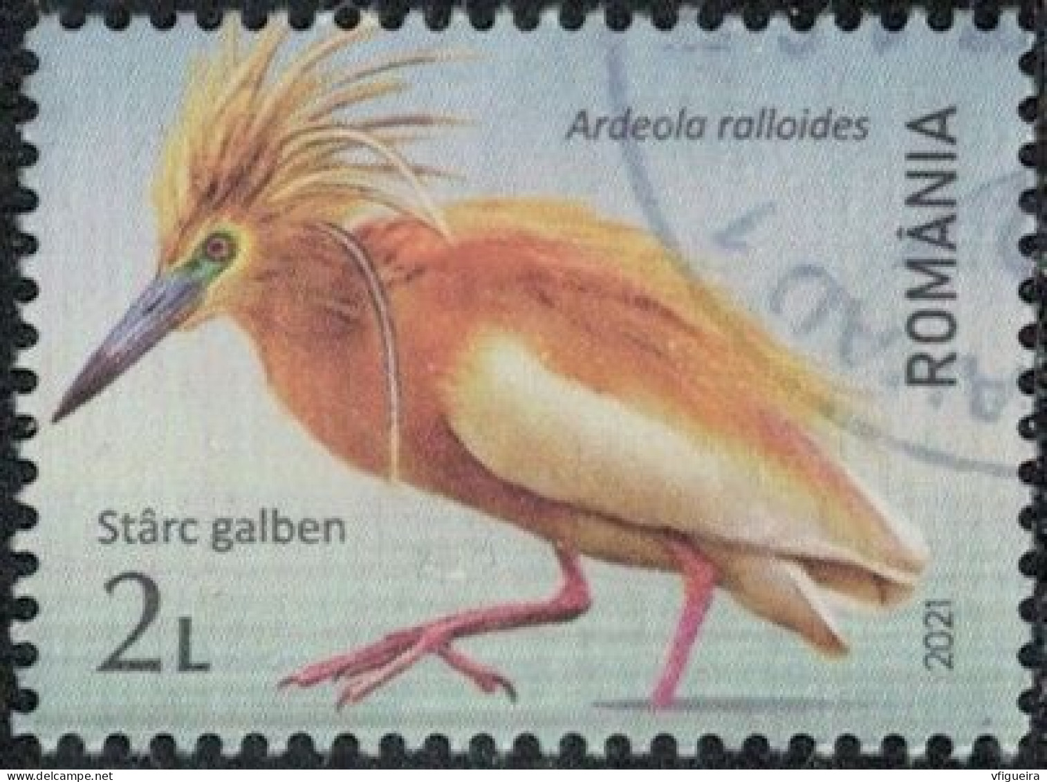 Roumanie 2021 Oblitéré Used Oiseau Ardeola Ralloides Crabier Chevelu Y&T RO 6674 SU - Used Stamps