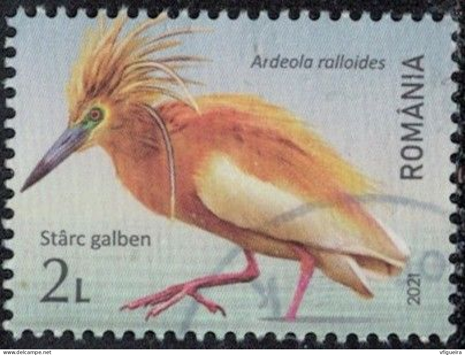 Roumanie 2021 Oblitéré Used Oiseau Ardeola Ralloides Crabier Chevelu Y&T RO 6674 SU - Used Stamps