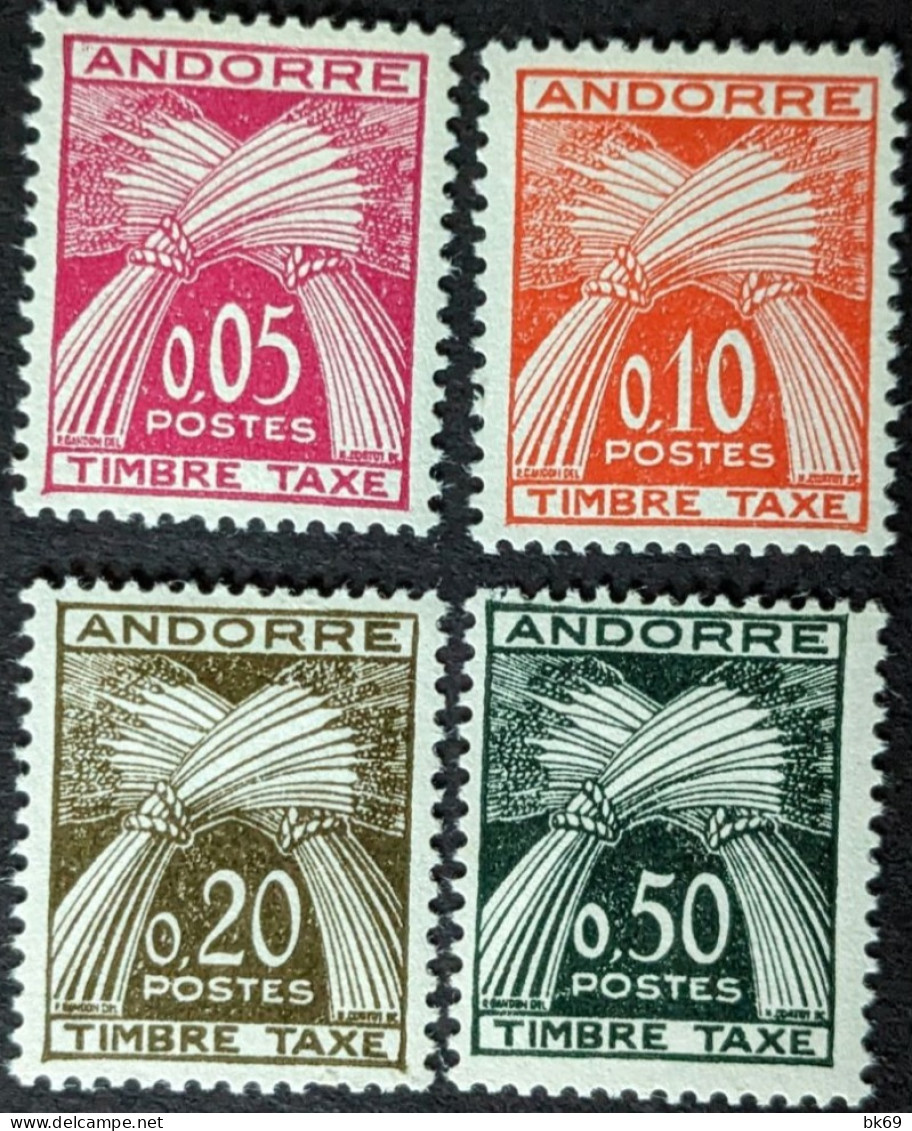 42 à 45* Taxe Série Complète Andorre Andorra - Unused Stamps