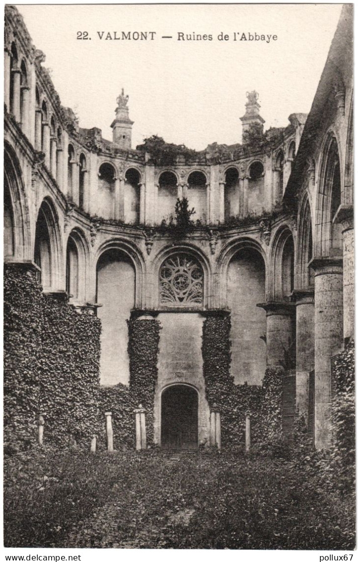 CPA DE VALMONT  (SEINE MARITIME)  RUINES DE L'ABBAYE - Valmont