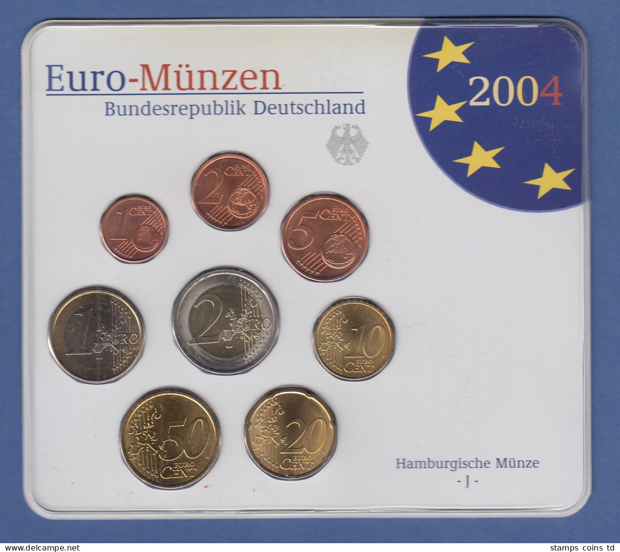 Bundesrepublik EURO-Kursmünzensatz 2004 J Normalausführung Stempelglanz - Mint Sets & Proof Sets