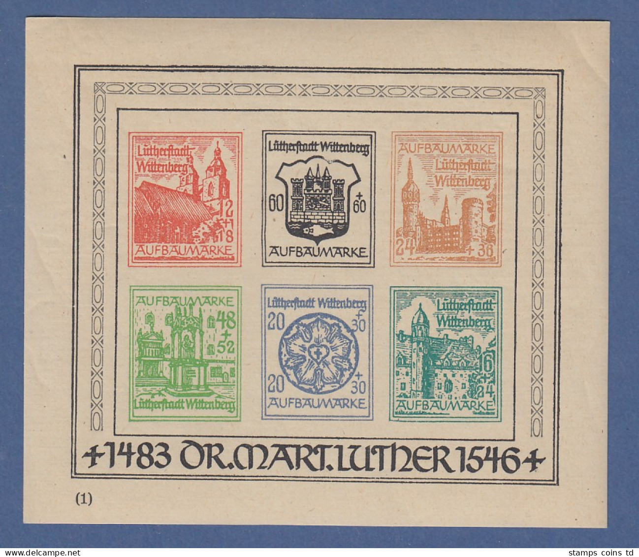 Deutsche Lokalausgaben Wittenberg-Lutherstadt Mi.-Nr. Block I Einwandfrei ** - Mint