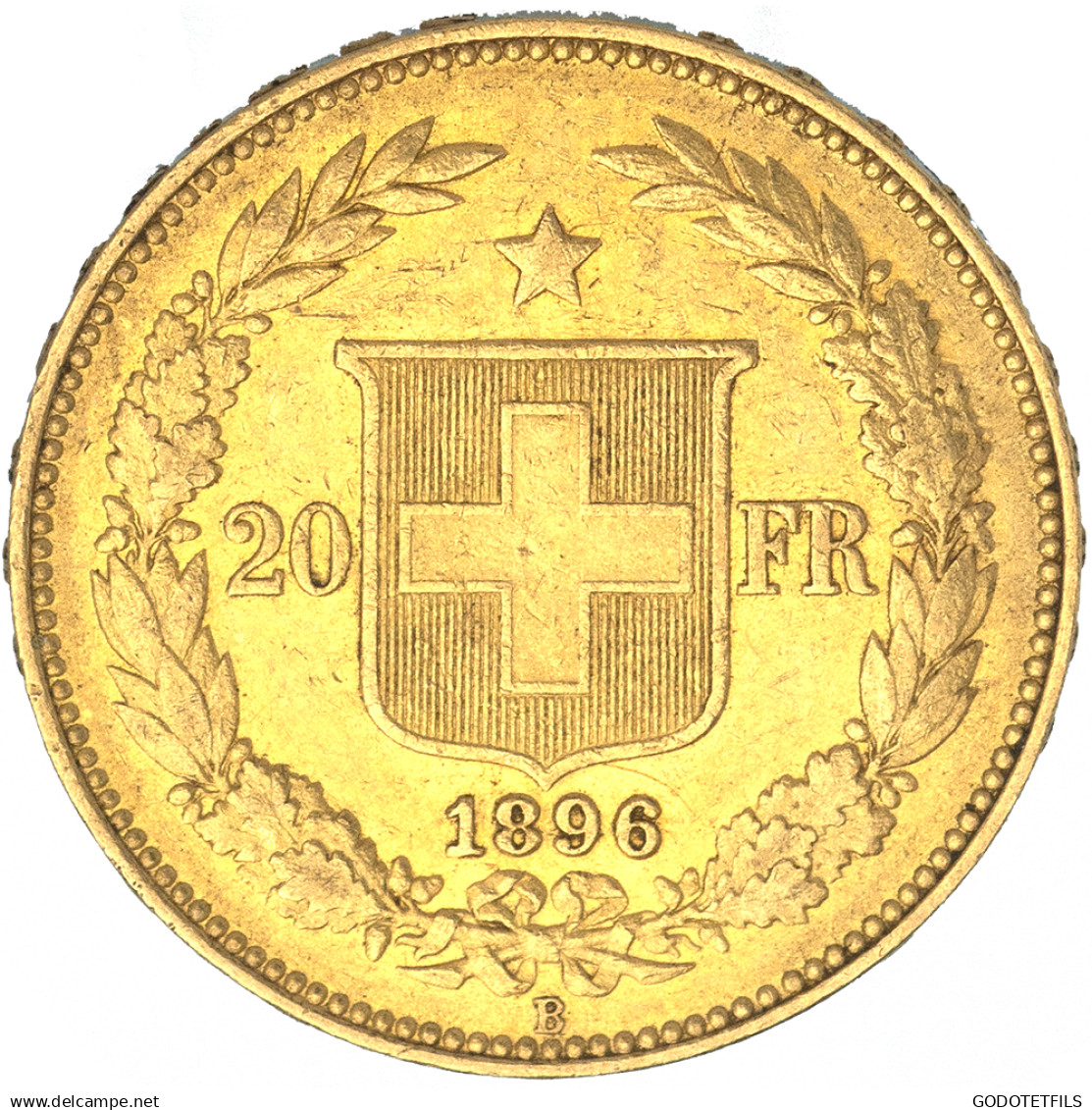 Suisse- 20 Francs Confédération Helvétique 1896 Berne - 20 Franken (gold)