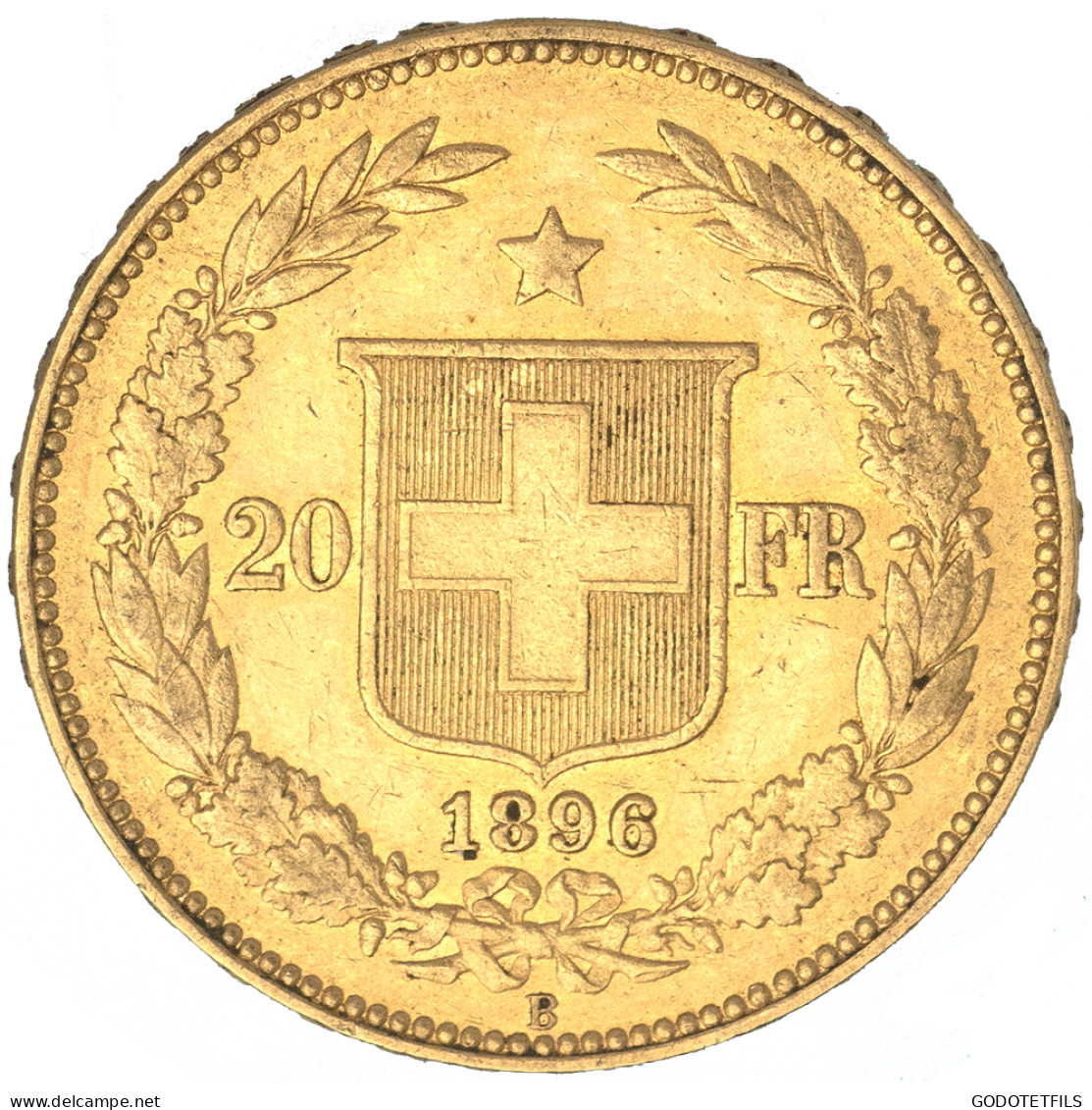 Suisse- 20 Francs Confédération Helvétique 1896 Berne - 20 Franken (gold)