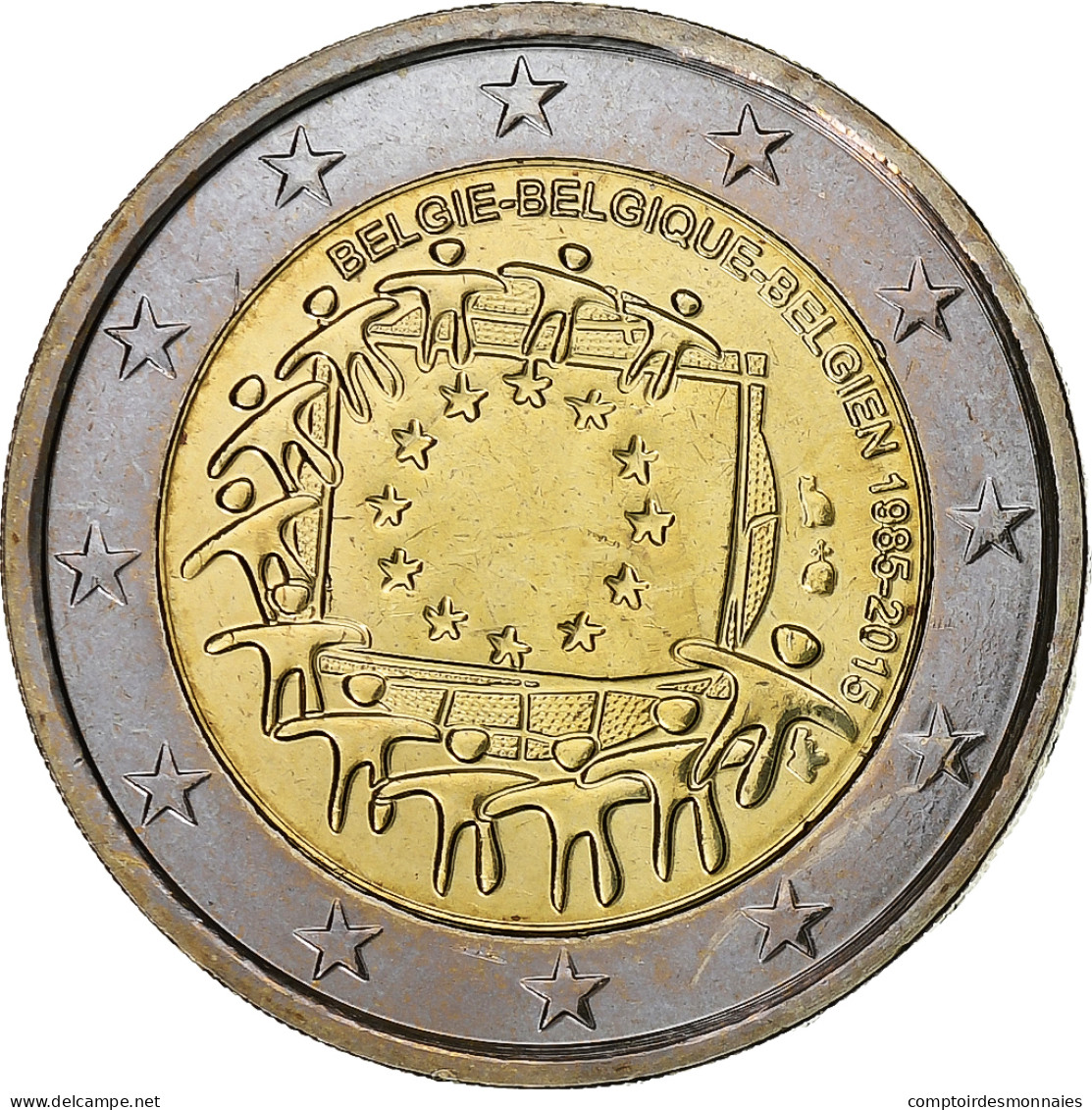 Belgique, 2 Euro, 2015, Bruxelles, Bimétallique, SPL - België