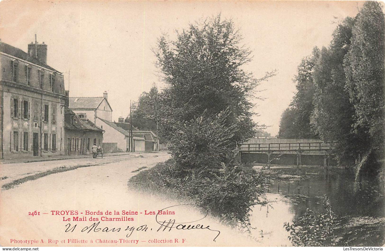 FRANCE - Troyes - Bords De La Seine - Vue Générale - Les Bains - Le Mail Des Charmilles - Carte Postale Ancienne - Troyes