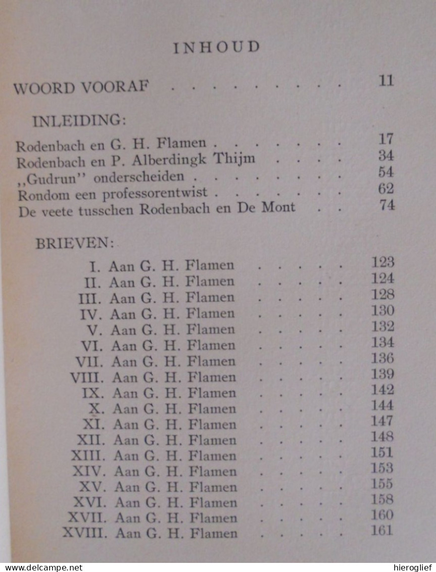 BRIEVEN VAN ALBRECHT RODENBACH Door Dr. R.F. Lissens Roeselare Dichter Vlaams Bewustzijn Vlaanderen Leuven Herentals - Autres & Non Classés