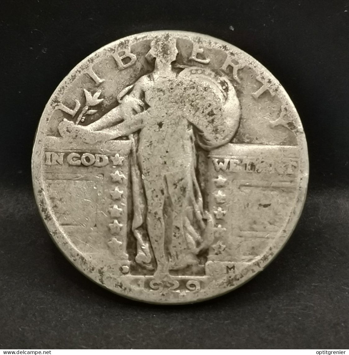 25 CENTS STANDING LIBERTY QUARTER DOLLAR ARGENT 1929 D DENVER USA / SILVER - 1916-1930: Standing Liberty