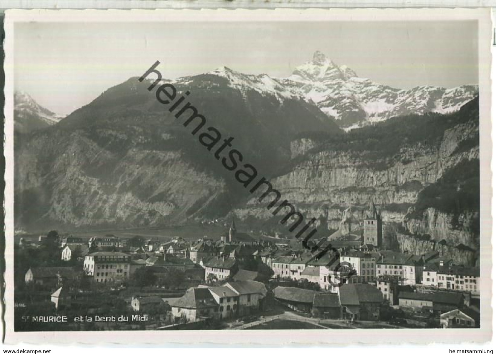 Saint-Maurice - La Dent Du Midi - Foto-Ansichtskarte - Verlag Art. Perrochet-Matile Lausanne - Saint-Maurice