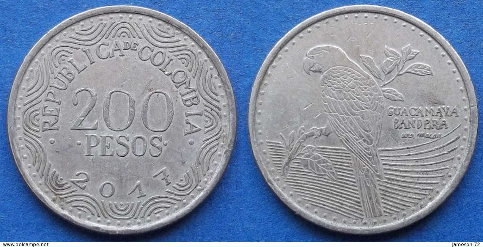 COLOMBIA - 200 Pesos 2017 "Scarlet Macaw" KM# 297 Republic - Edelweiss Coins - Kolumbien