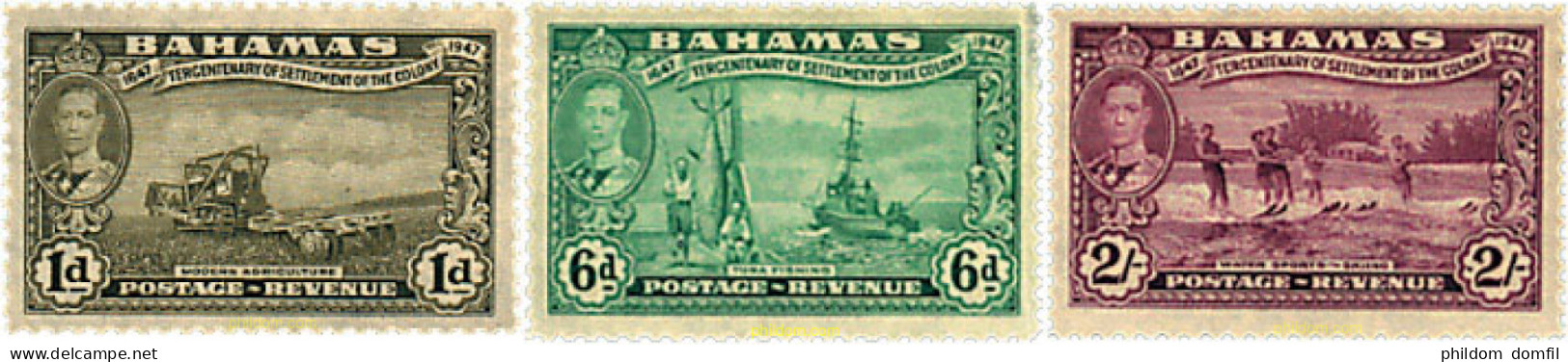 723274 MNH BAHAMAS 1948 3 CENTENARIO DEL ESTATUTO COLONIAL - 1858-1960 Colonia Britannica