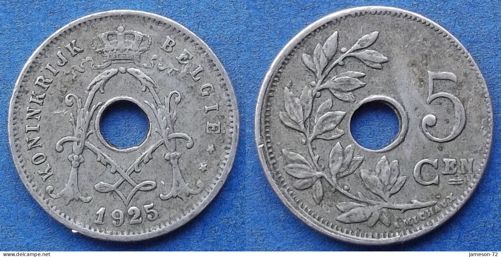 BELGIUM - 5 Centimes 1925 Dutch KM# 67 Albert I (1909-1934) - Edelweiss Coins - 5 Centimes