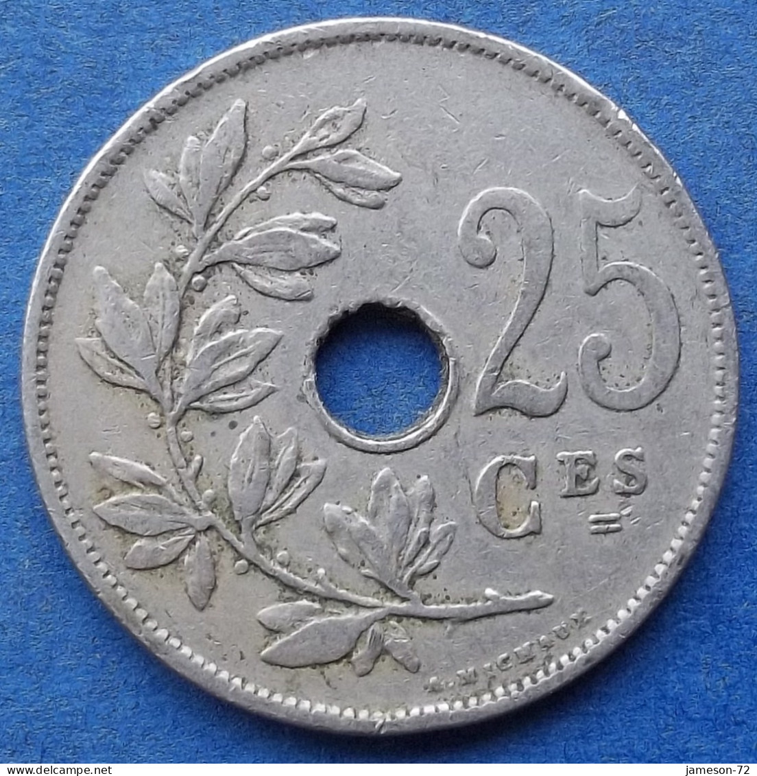 BELGIUM - 25 Centimes 1927 French KM# 68.1 Albert I (1909-34) - Edelweiss Coins - 25 Cent