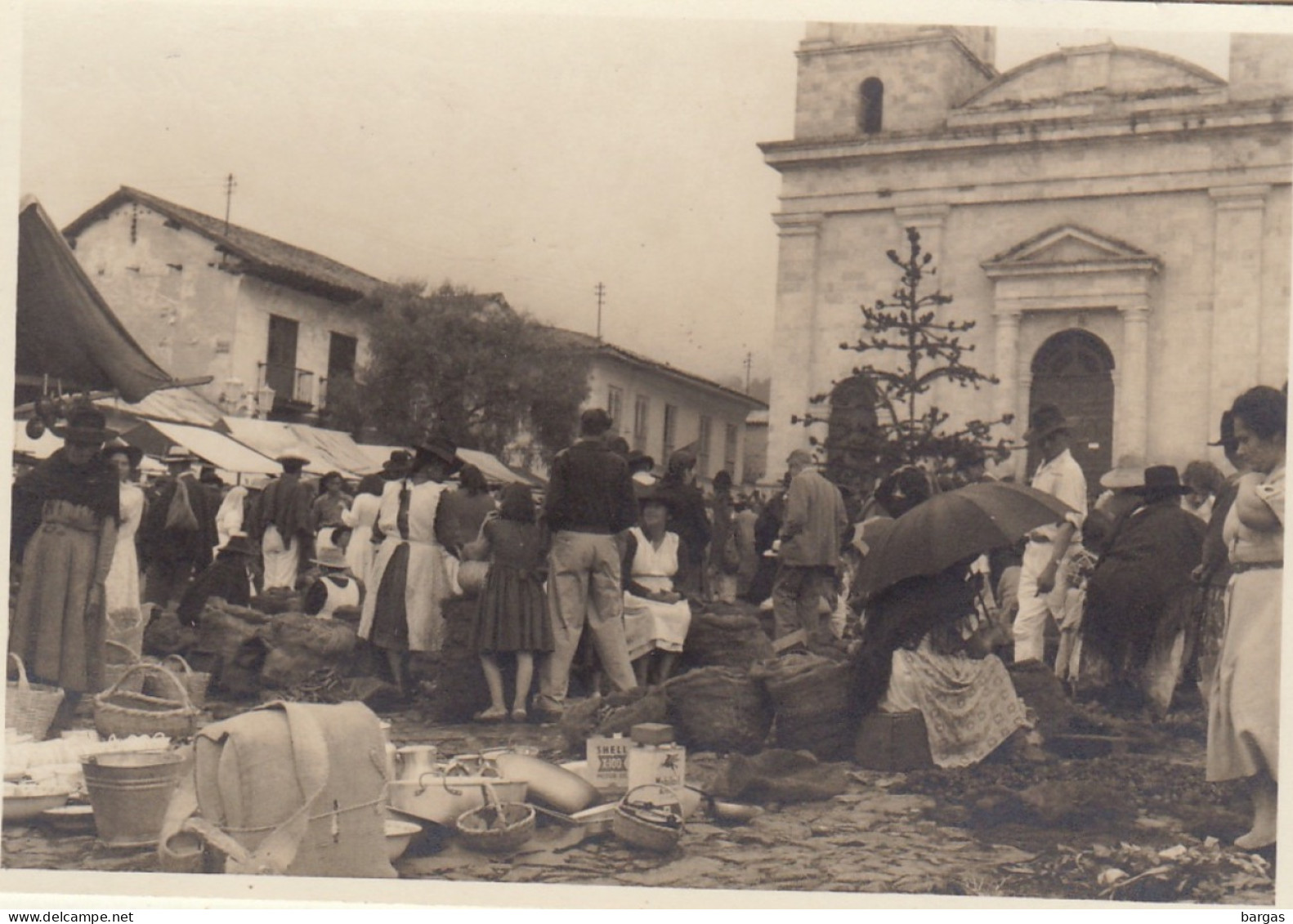 Photo Ancienne De La Colombie Marché à Fusagasuga - América