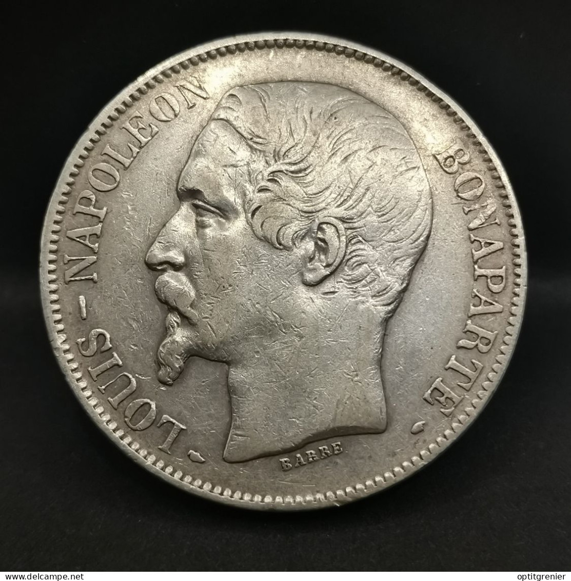 5 FRANCS ARGENT 1852 A PARIS LOUIS NAPOLEON BONAPARTE TETE NUE / FRANCE SILVER - 5 Francs