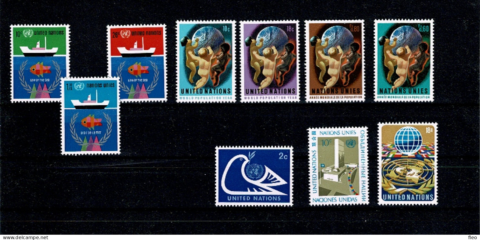 1974  Amerika  Verenigde Naties  New York - Hoofdkwartier Van De VN : Lot Timbres** - Nuevos