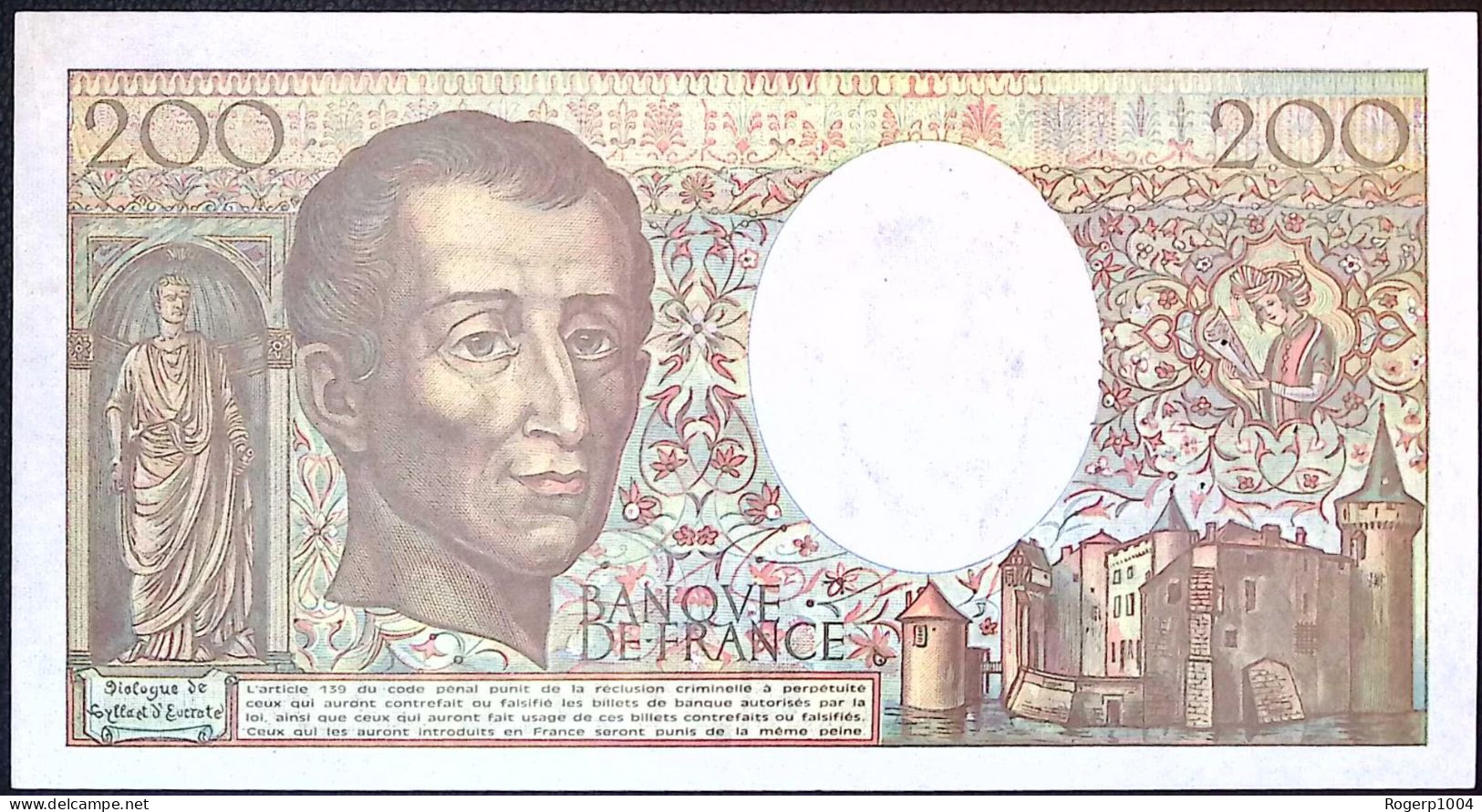 FRANCE * 200 Francs * Montesquieu * 1992 * Fay 70.12c * Etat/Grade SUP+/XXF * - 200 F 1981-1994 ''Montesquieu''